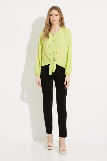 Tie-Front Blouse Style 231144. Exotic Lime. 5