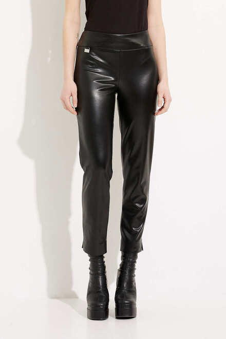 Leatherette Pull-On Pants Style 231151. Black