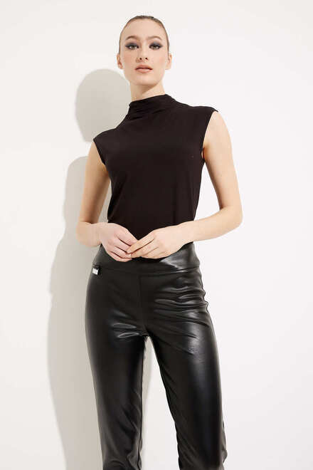 Leatherette Pull-On Pants Style 231151. Black. 4