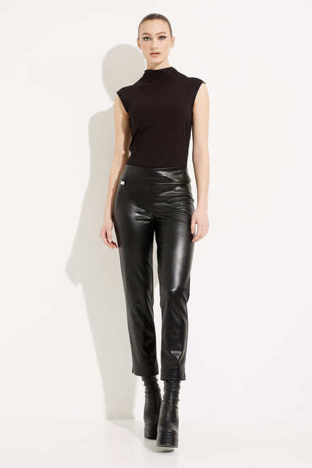 Leatherette Pull-On Pants Style 231151. Black