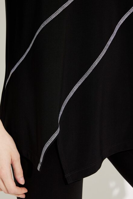 Stitch Detail Tunic Style 231173. Black. 3