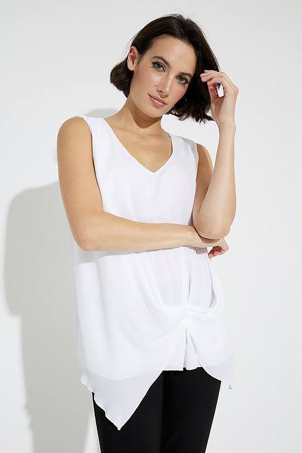 Pleated Front Top Style 231182. Off White