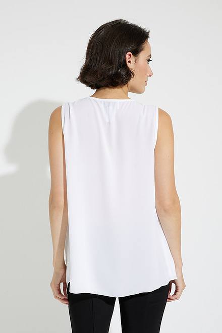 Pleated Front Top Style 231182. Off White. 2