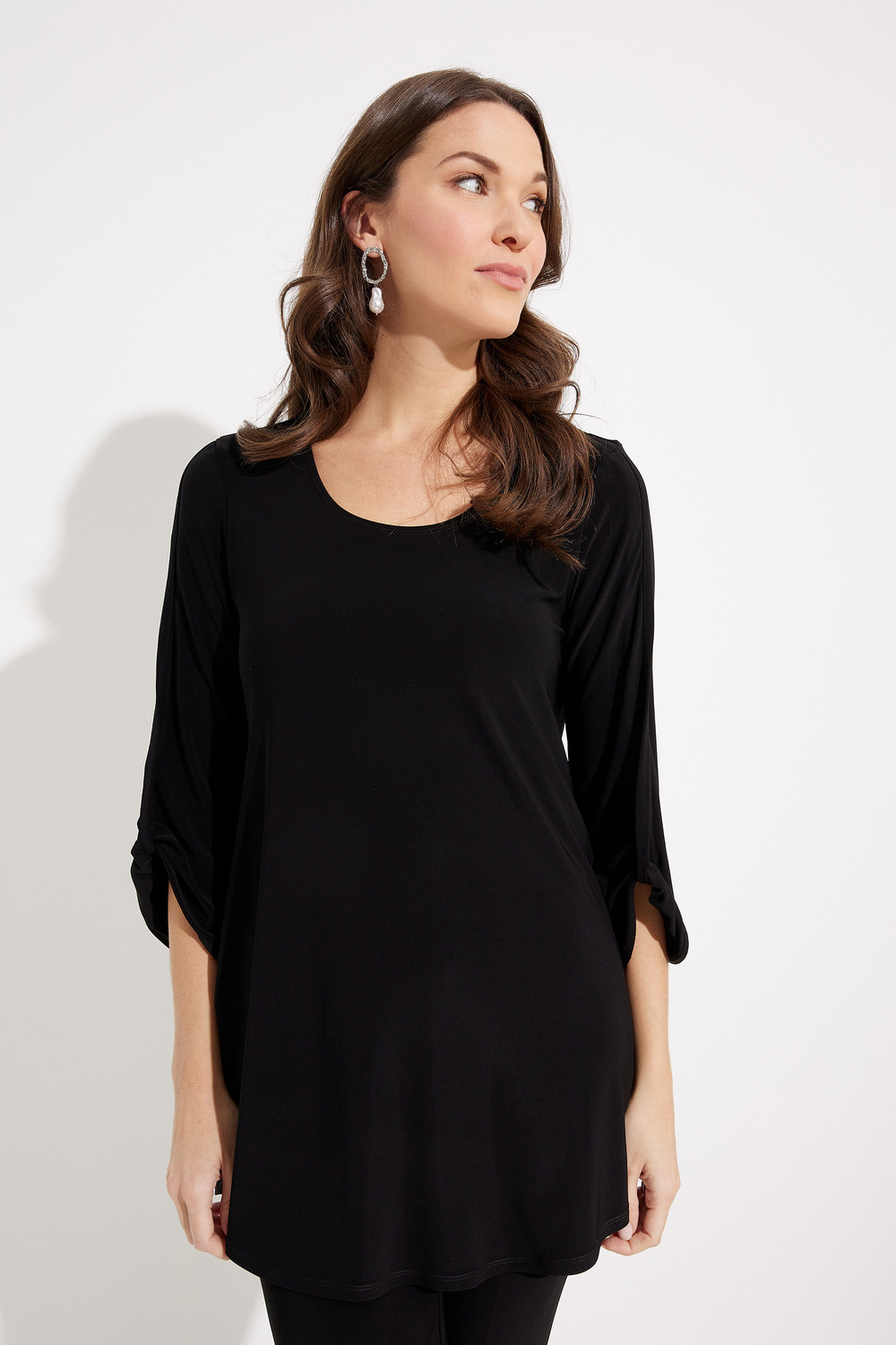 Pleated Front Top Style 231190. Black