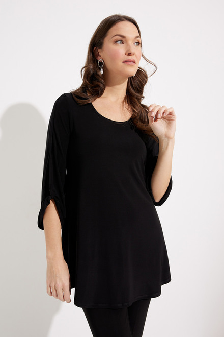 Pleated Front Top Style 231190. Black. 3