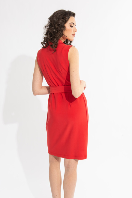 Asymmetrical Zip Shift Dress Style 231196. Magma Red. 3