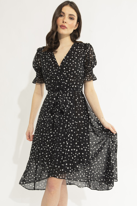 Polka Dot Print Dress Style 231200. Black/white. 4