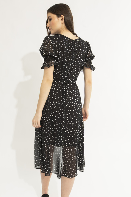 Polka Dot Print Dress Style 231200. Black/white. 2