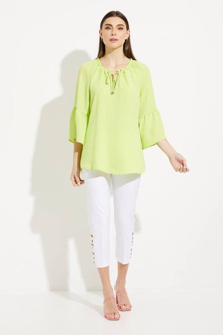 3/4 Sleeve Peasant Top Style 231206. Exotic Lime. 5