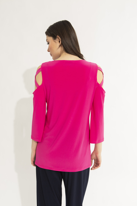 Cut-Out Shoulder Top Style 231216. Dazzle Pink. 2