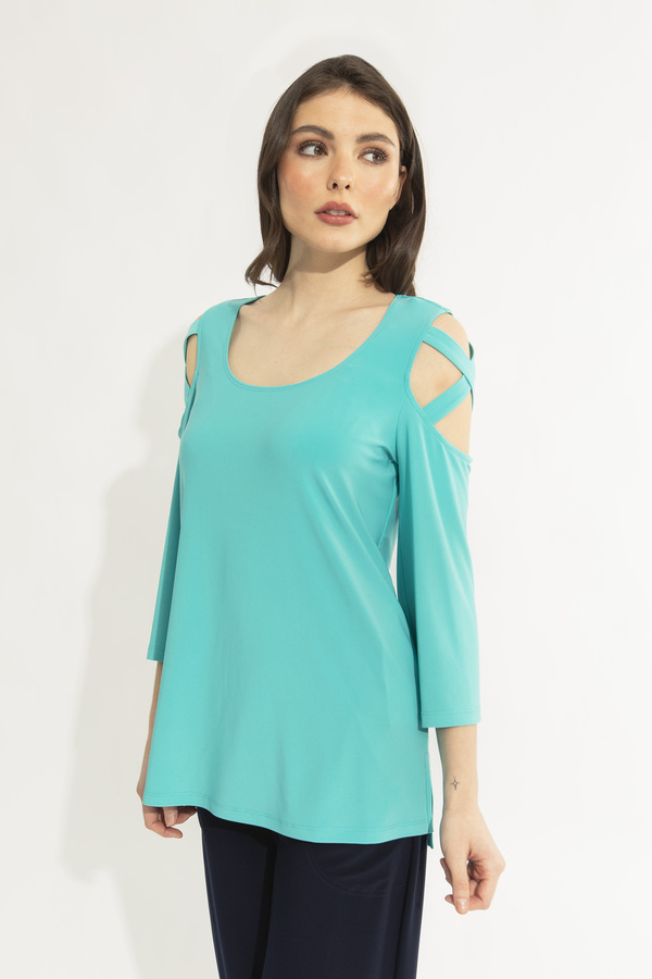 Cut-Out Shoulder Top Style 231216. Palm Springs