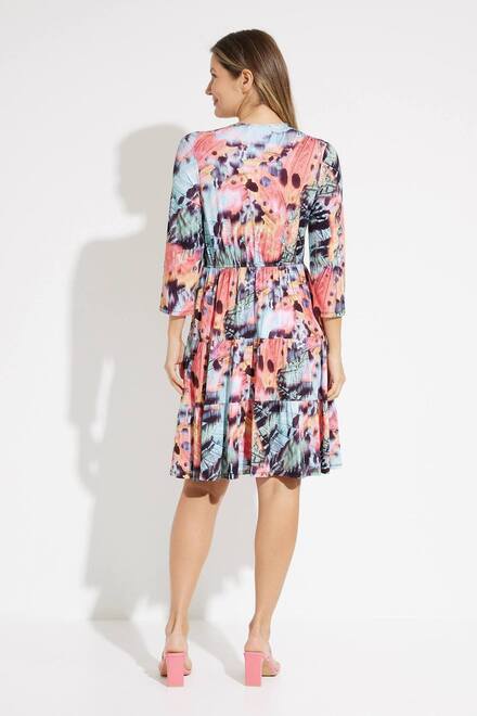 Tropical Print Dress Style 231225. Black/multi. 2