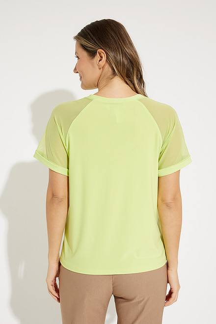 Mesh Sleeve Top Style 231235. Exotic Lime. 2