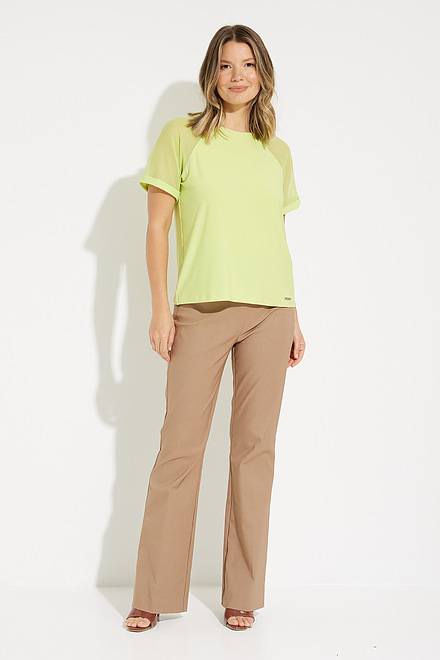 Mesh Sleeve Top Style 231235. Exotic Lime. 5