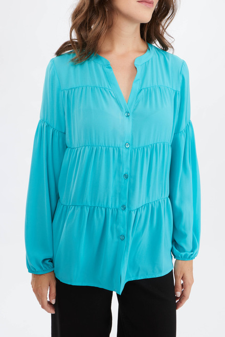 Long-Sleeve Button Up Blouse Style 231237. Palm Springs. 3