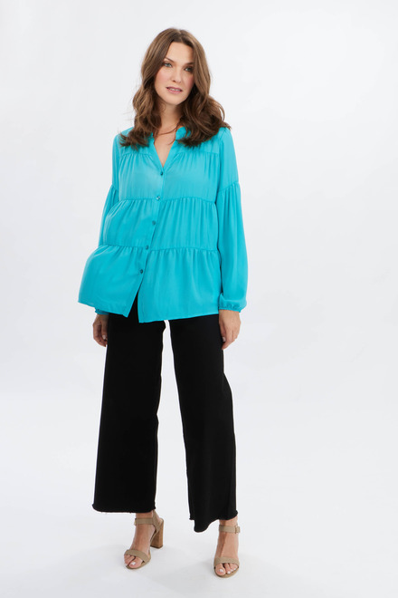 Long-Sleeve Button Up Blouse Style 231237. Palm Springs. 4