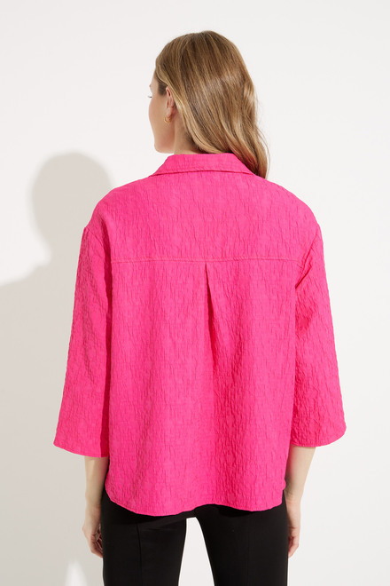 Cropped Sleeve Blazer Style 231256. Dazzle Pink. 2