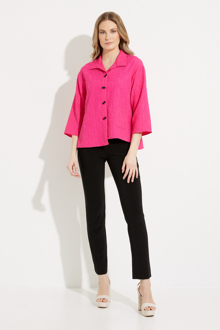 Cropped Sleeve Blazer Style 231256. Dazzle Pink. 5