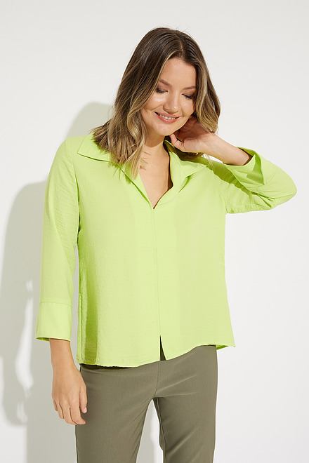 Notch Collar Top Style 231263. Exotic Lime. 3