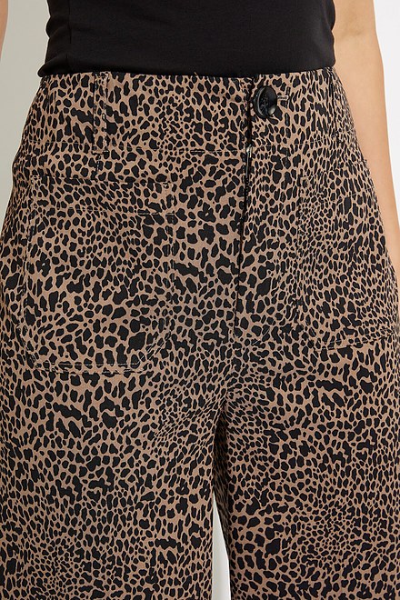 Animal Print Wide Leg Pants Style 231283. Tiger&#039;s Eye/black. 4