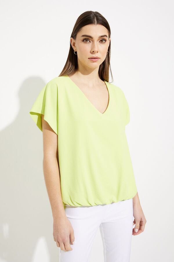 Banded Hem Top Style 231291. Exotic Lime