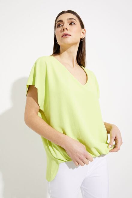 Banded Hem Top Style 231291. Exotic Lime. 3