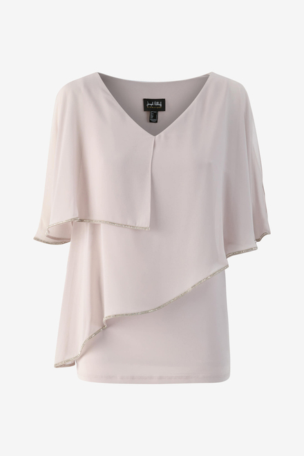 Chiffon Overlay Top Style 231720. Mother Of Pearl. 6