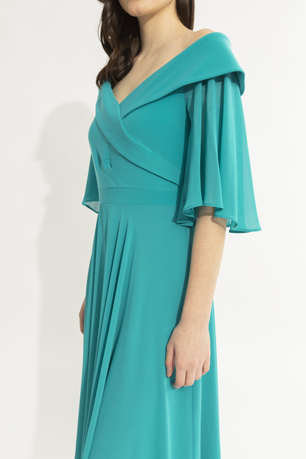 Off-Shoulder Evening Dress Style 231723. Ocean Blue. 3