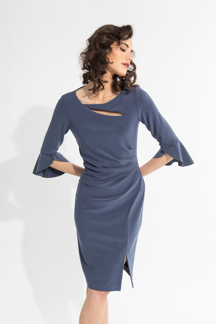 Bell Sleeve Sheath Dress Style 231740. Mineral Blue/mineral Blue. 3