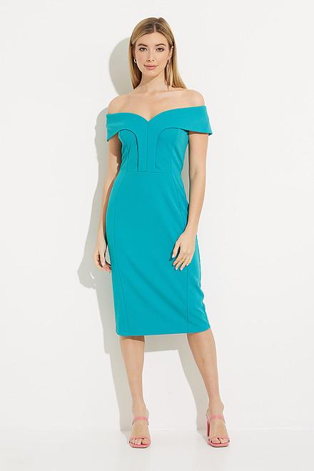 Off-Shoulder Shift Dress Style 231756. Ocean Blue. 5
