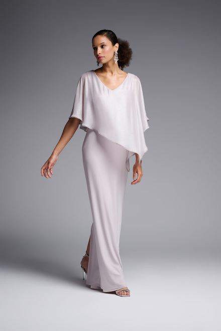 Chiffon Overlay Dress Style 231762. Mother Of Pearl