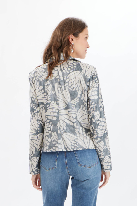Printed Moto Jacket Style 231911. Champagne/silver. 3
