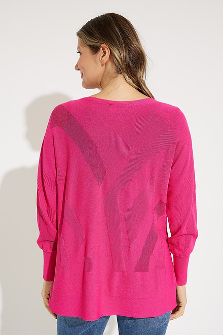 Textured Knit Top Style 231950. Dazzle Pink. 3