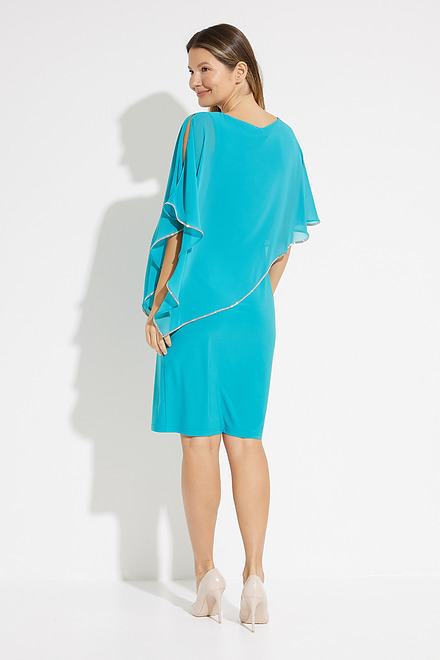 Dress with Asymmetric Hem Style 223762. Ocean Blue. 2