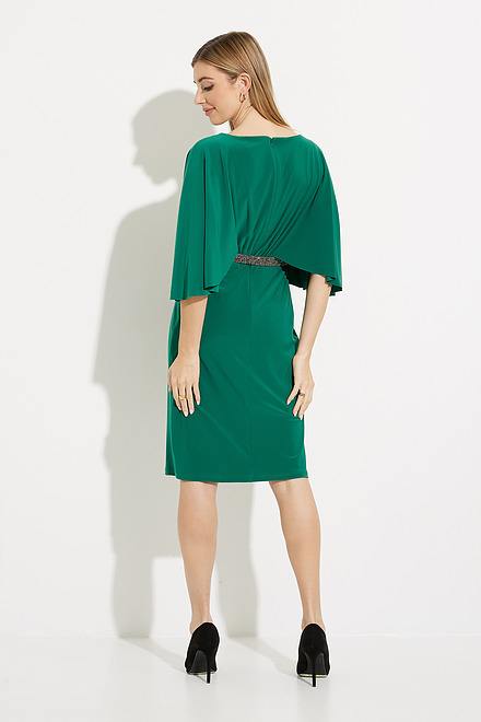 Joseph Ribkoff Flutter Sleeve Dress Style 224257. True Emerald. 2