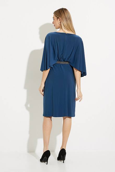 Joseph Ribkoff Flutter Sleeve Dress Style 224257. Nightfall. 2