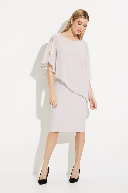 Dress with Asymmetric Hem Style 223762. Mother Of Pearl