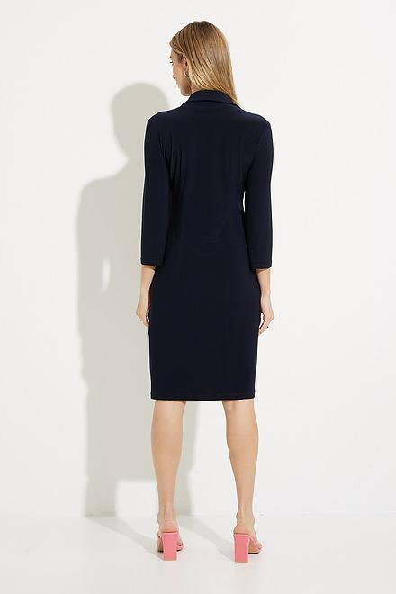 Joseph Ribkoff Belted Shirt Dress Style 224230. Midnight Blue 40. 2