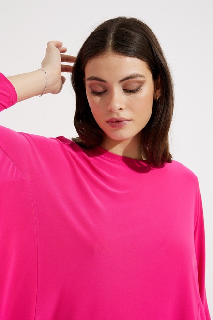 3/4 Sleeve Loose Top Style 232002. Dazzle Pink. 4