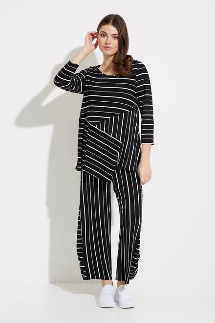 Mixed Striped Tunic Style 232005. Black/white. 5