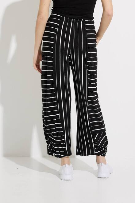Striped Barrel Pants Style 232007. Black/white. 2