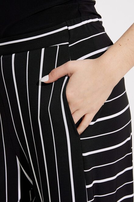 Striped Barrel Pants Style 232007. Black/white. 4