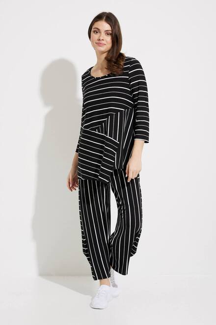Striped Barrel Pants Style 232007. Black/white. 5