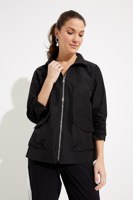 Zip Front Jacket Style 232009. Black. 3