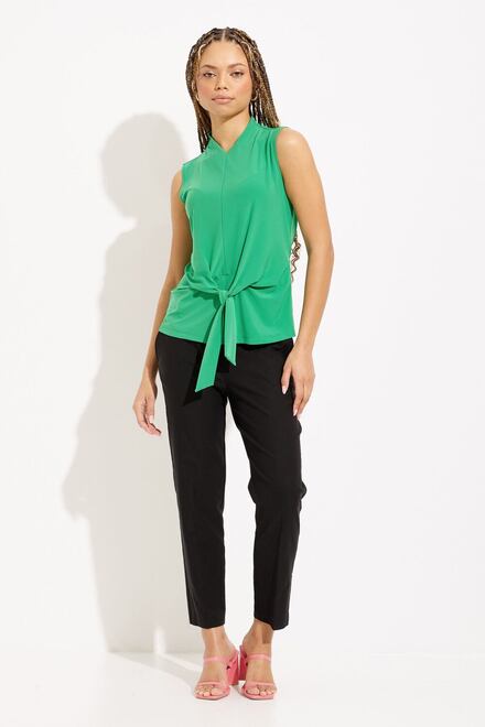 Tie Front Sleeveless Top Style 232012. Foliage. 5