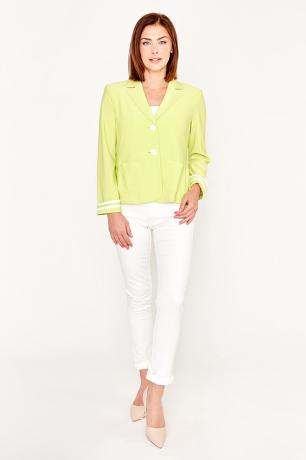 Striped Sleeve Blazer Style 232015. Exotic Lime. 4