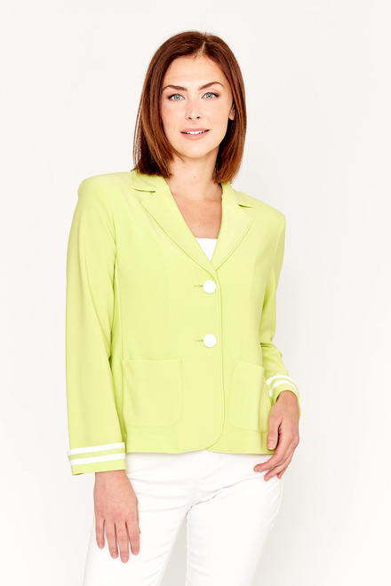 Striped Sleeve Blazer Style 232015. Exotic Lime