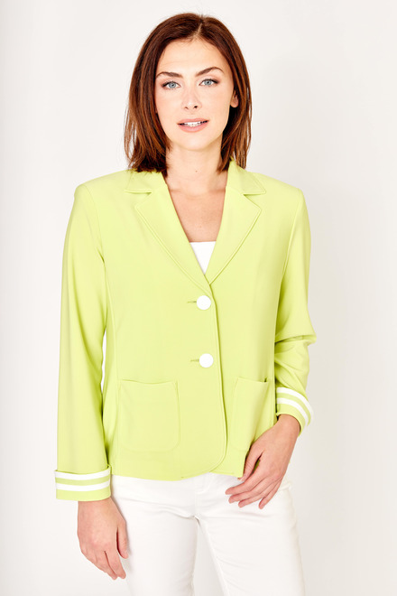Striped Sleeve Blazer Style 232015. Exotic Lime. 5