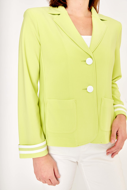 Striped Sleeve Blazer Style 232015. Exotic Lime. 3