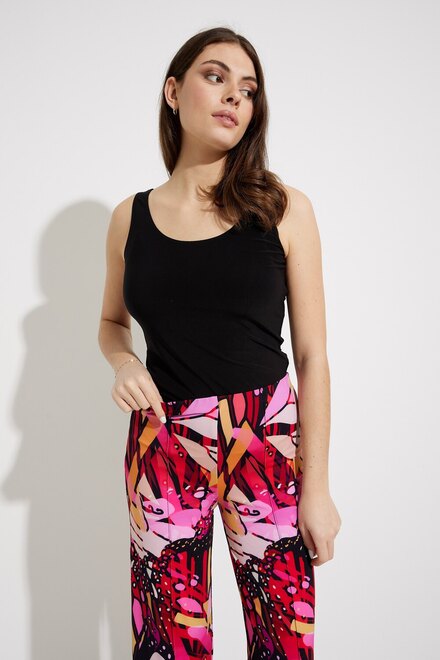 Printed High-Rise Pants Style 232022. Midnight Blue/multi. 3